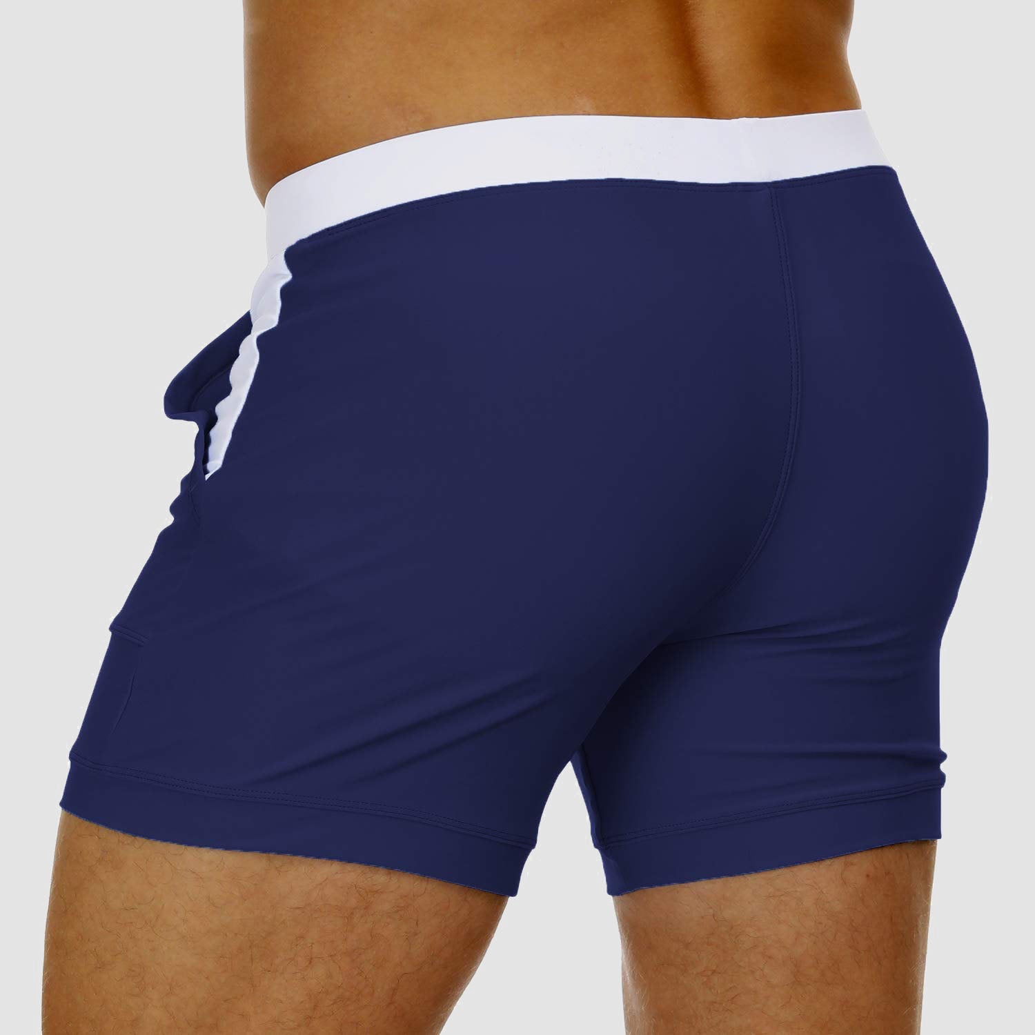 Men's Swim Trunks Square Leg with Pockets Mesh Lining Beach Shorts Underwear