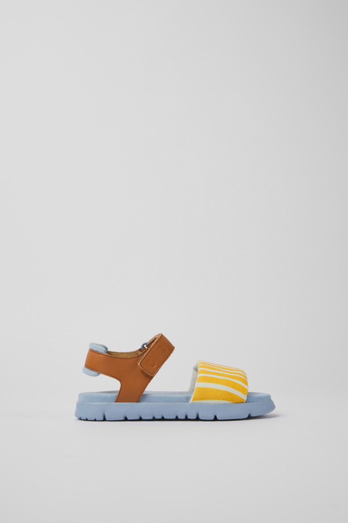 Caterpillar Multicolored fabric and leather sandals for boys