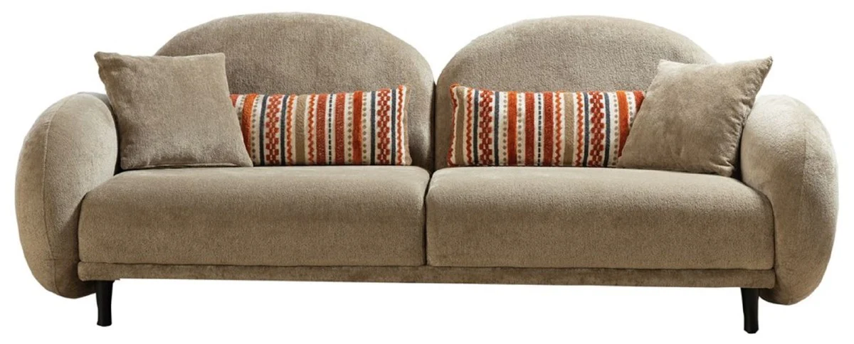 Casa Padrino sof¨¢ de lujo gris marr¨®n / negro 230 x 100 x A. 85 cm - Sof¨¢ de sal¨®n - Muebles de sal¨®n - Muebles de lujo - Interiores de lujo