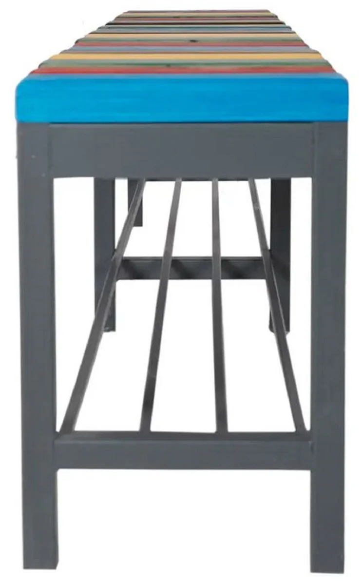 Casa Padrino banco de jard¨ªn banco de cervecer¨ªa colorido / gris 200 cm