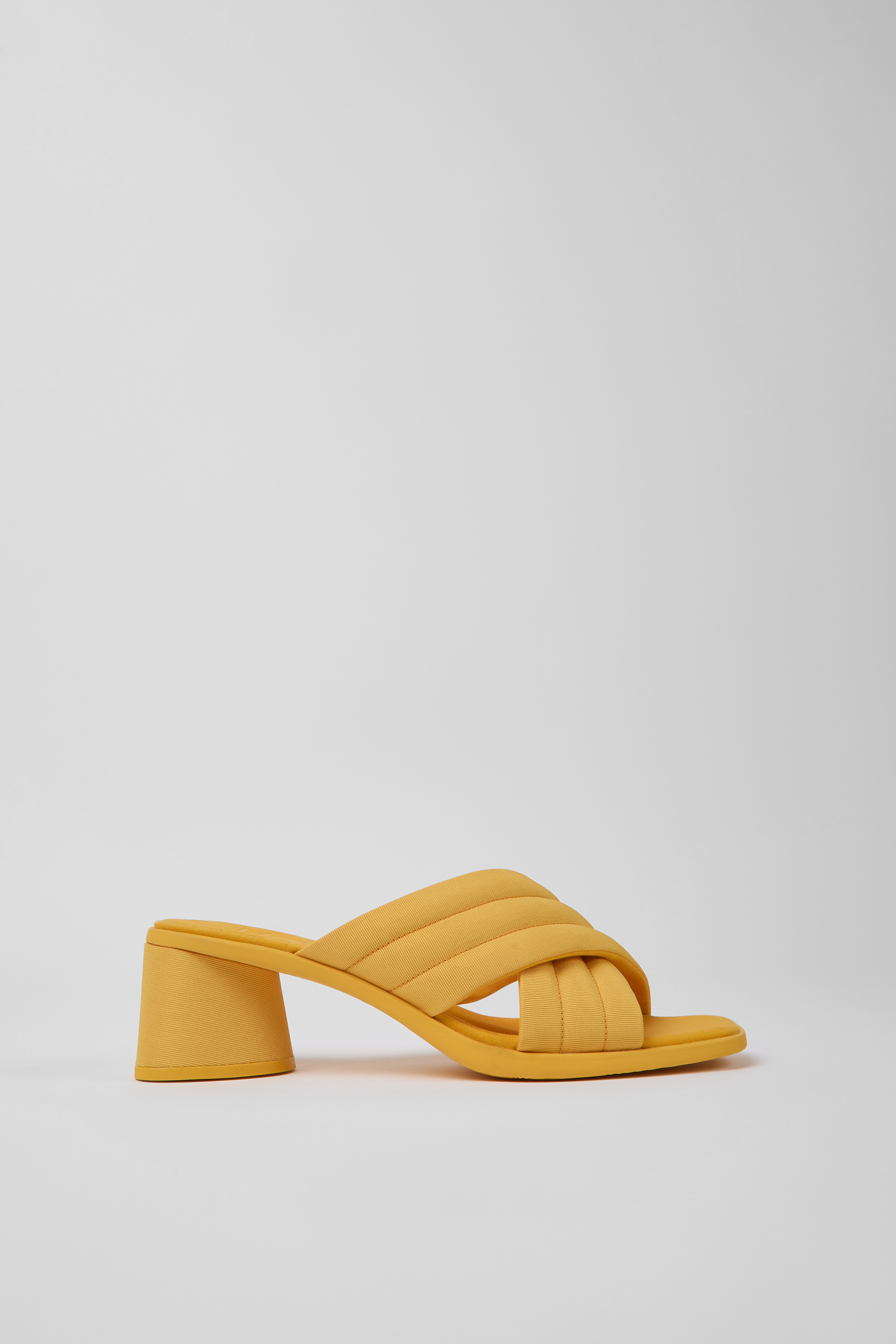 Kiara - Orange textile sandals for women