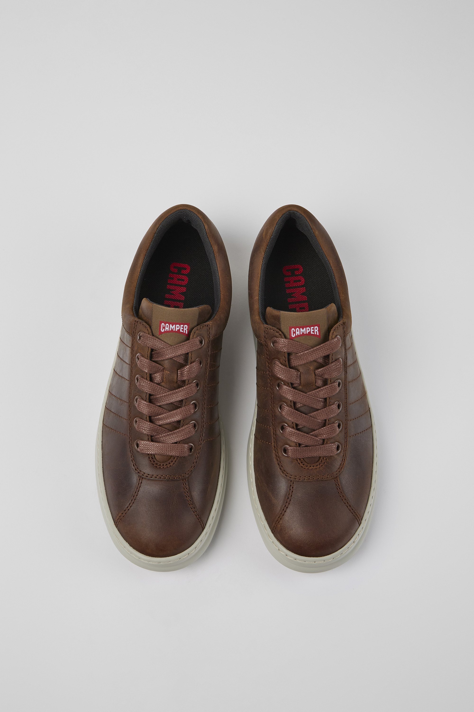 Runner - Brown leather sneakers for men