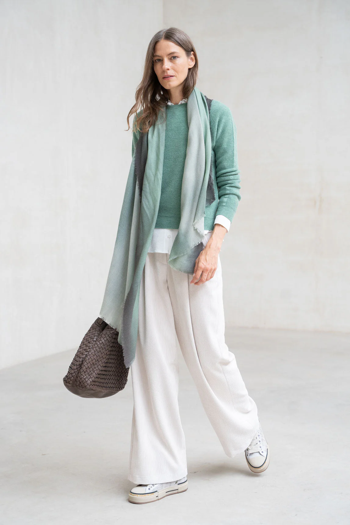 Rivera-spain Jersey Módena lana cashmere verde jade