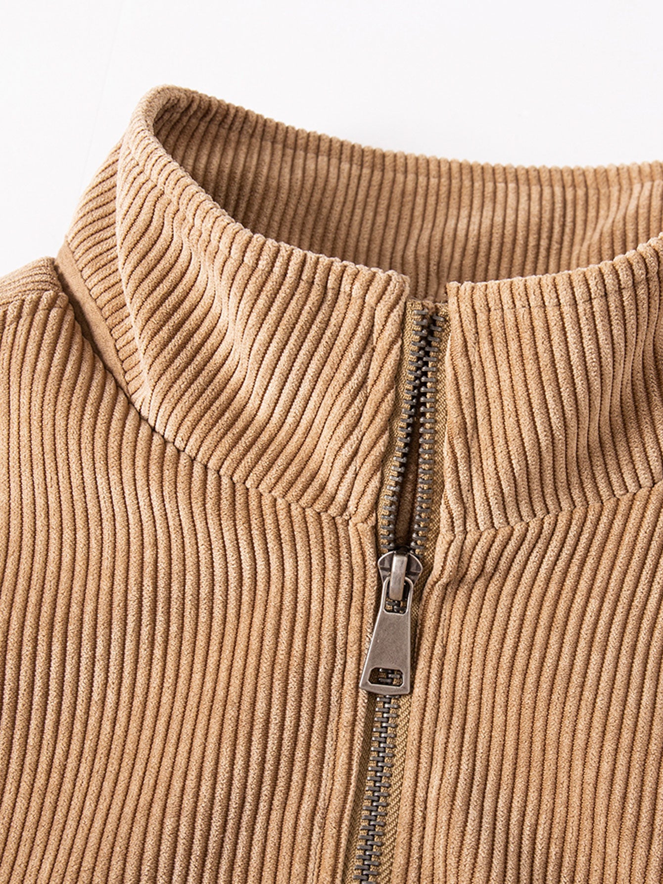 Corduroy Zip Up Bomber Jacket