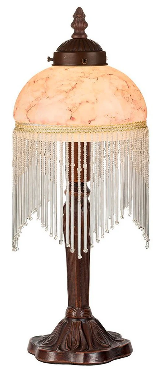 Casa Padrino lámpara de mesa barroca multicolor Ø 15 x H. 40 cm - Muebles de Salón de Estilo Barroco