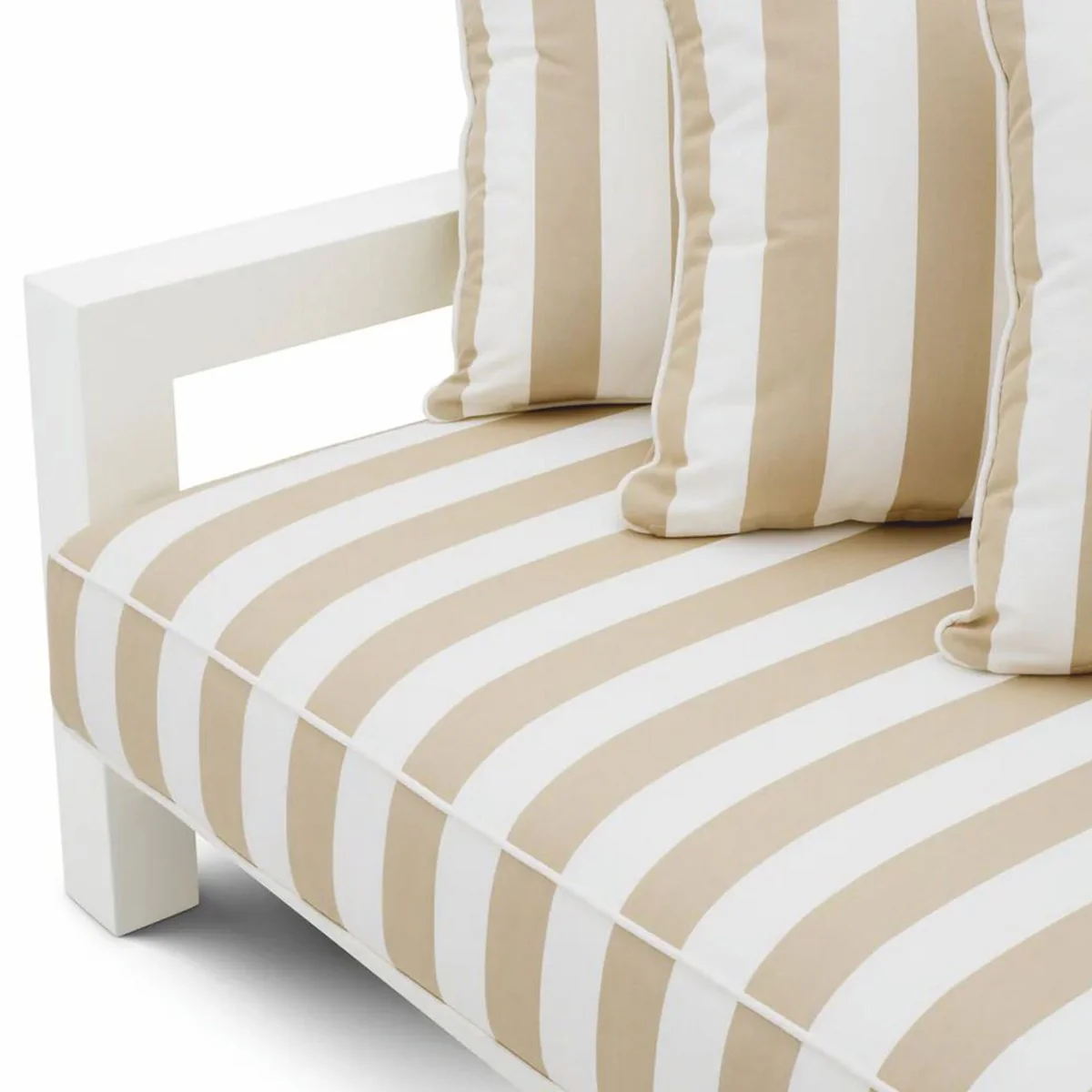 Casa Padrino conjunto de muebles de jard¨ªn de lujo blanco mate / beige - Muebles de hotel y jard¨ªn