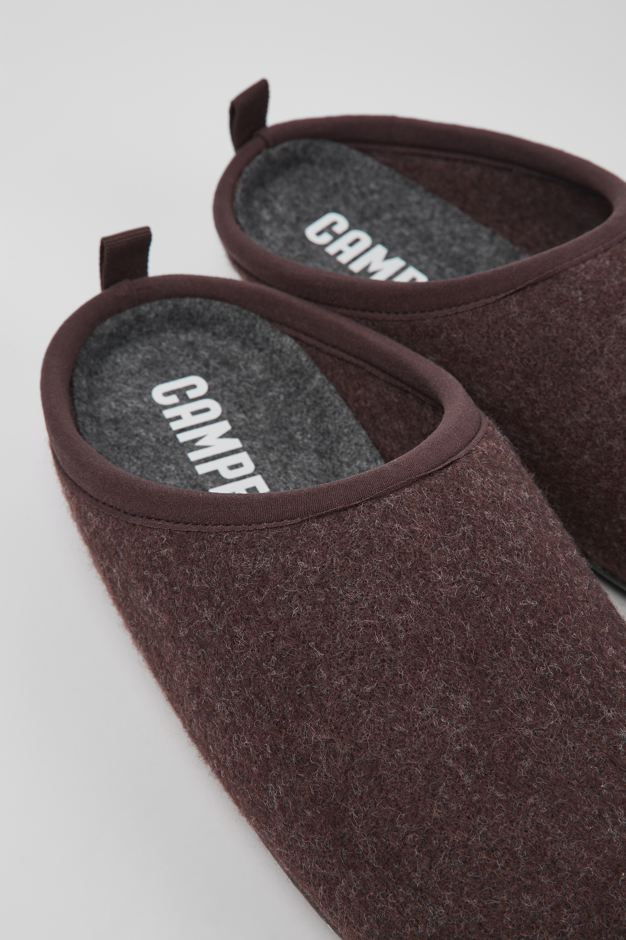 Wabi - Burgundy wool slippers for men