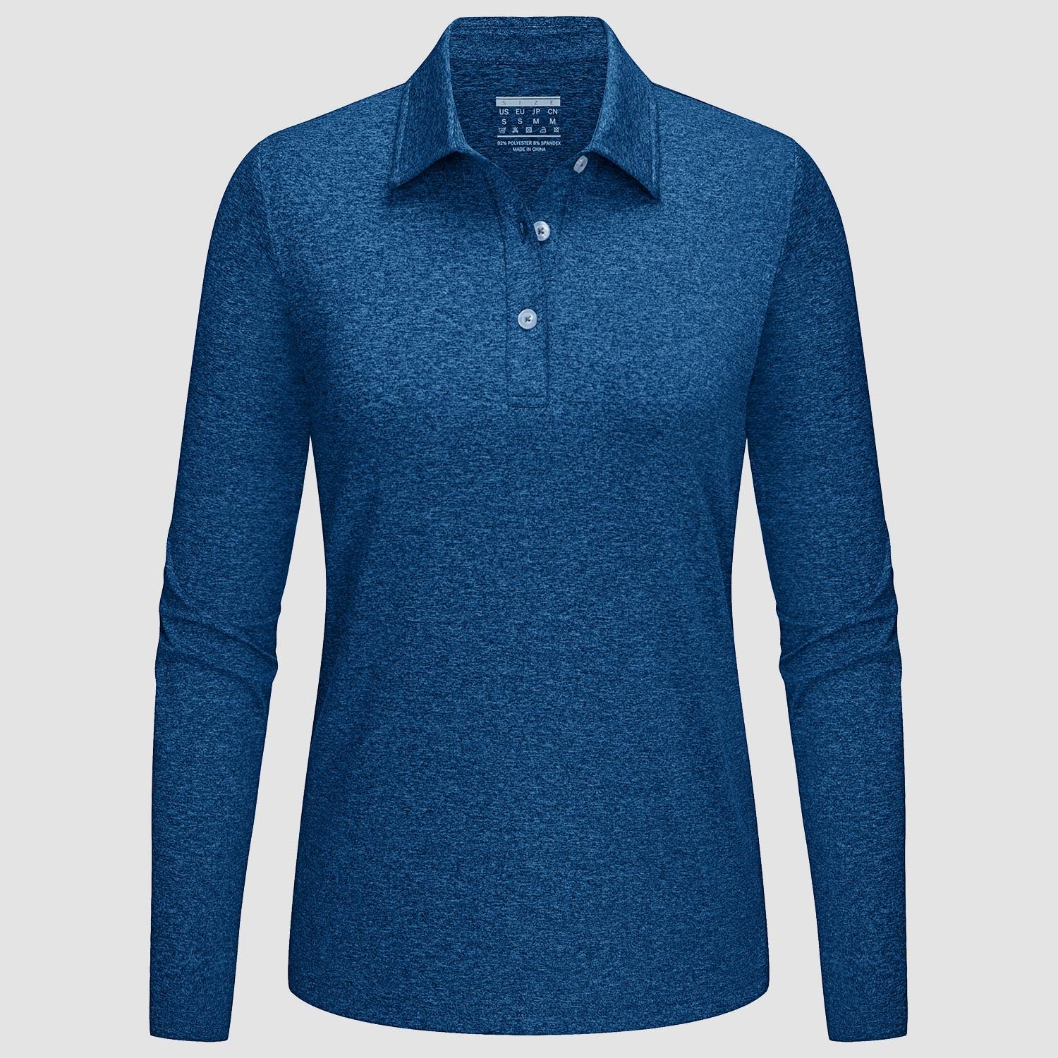 Women's Polo Shirts Long Sleeve UPF 50+ Sun Protection Golf Shirts Quick Dry Athletic Workout Collared Shirt