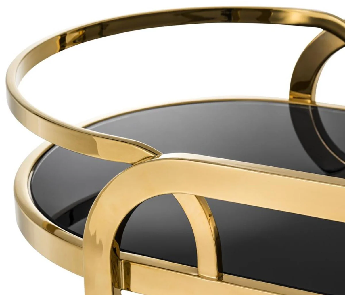 Casa Padrino carritos de comida de lujo oro / negro 85 x 46,5 x H. 80,5 cm - Hotel Restaurant Gastronom¨ªa Carritos de Comida