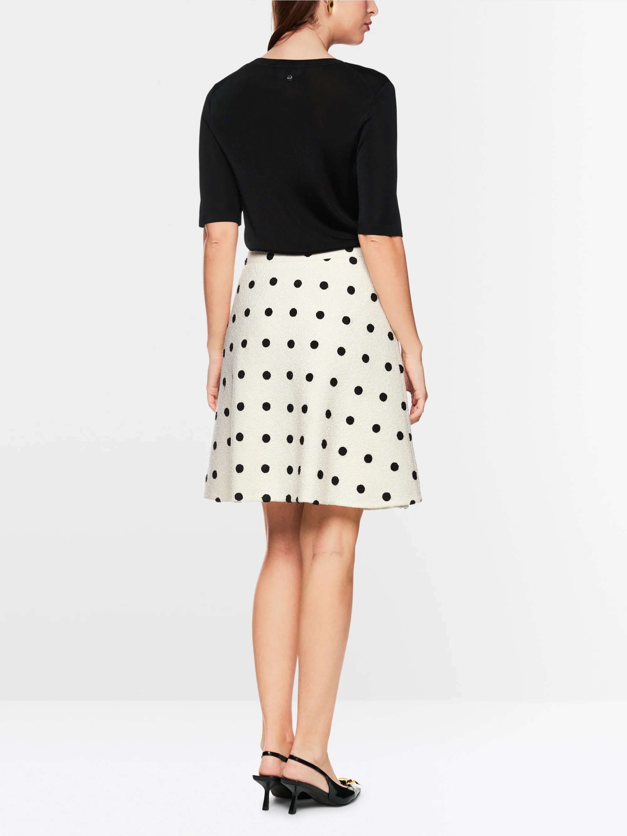 Marc-Cain Flared skirt with polka dots