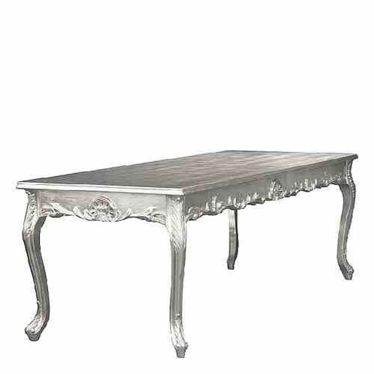 Baroque Dinner Table Silver 160cm