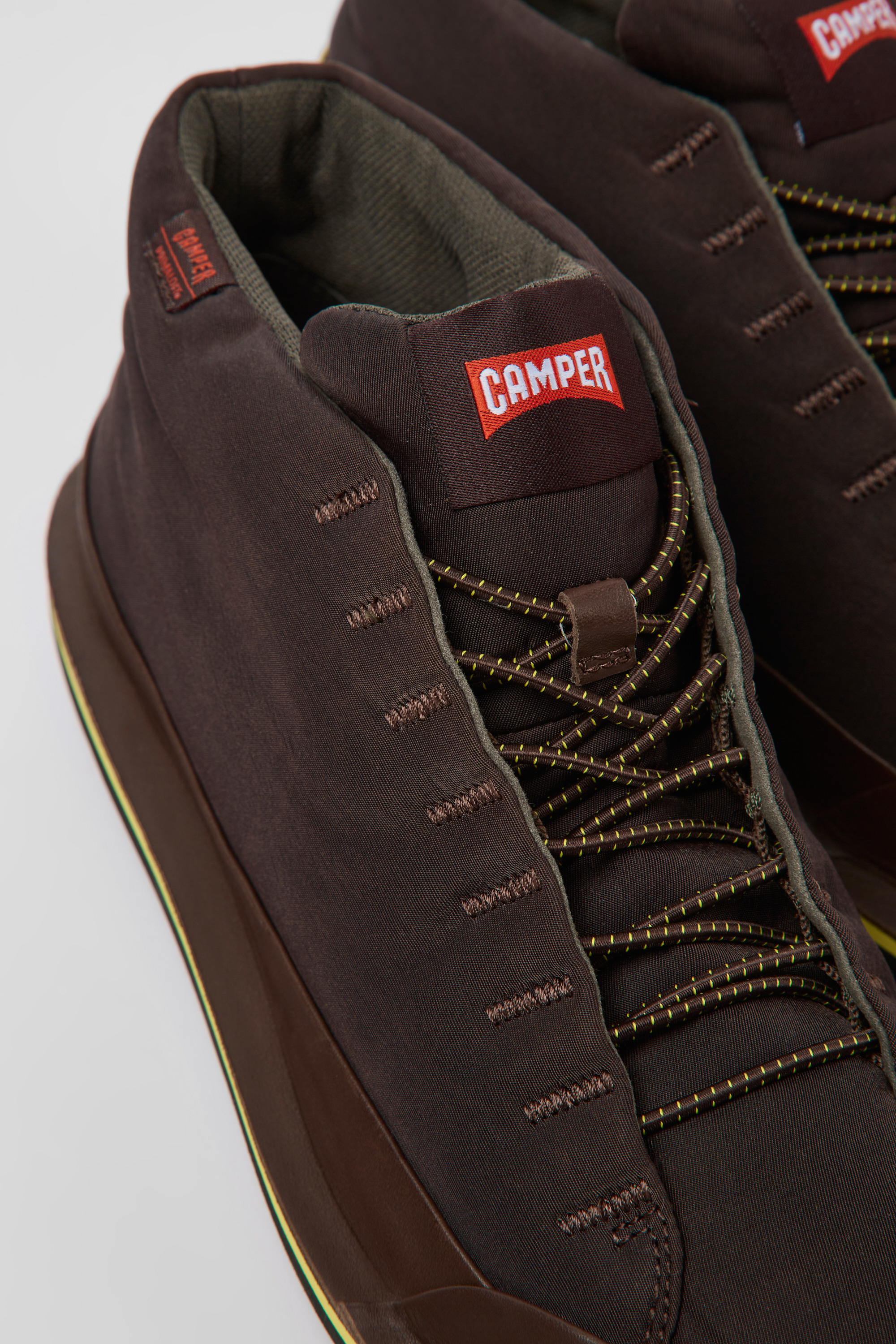 Beetle PrimaLoft - Dark brown textile and nubuck ankle boots for men