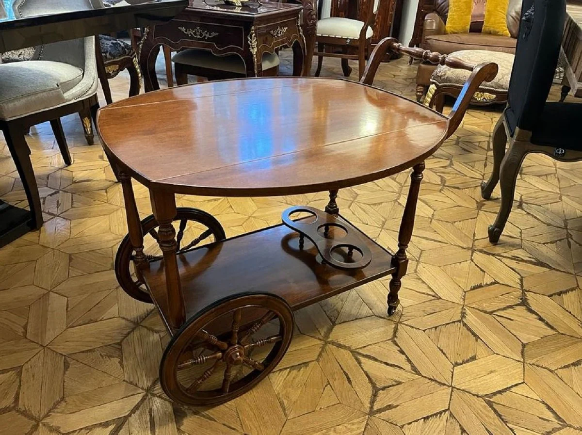 Casa Padrino carrito de servicio Art Nouveau de lujo marr¨®n - Carrito de hotel - Carrito de restaurante - Accesorios de hotel - Accesorios de restaurante - Muebles Art Nouveau