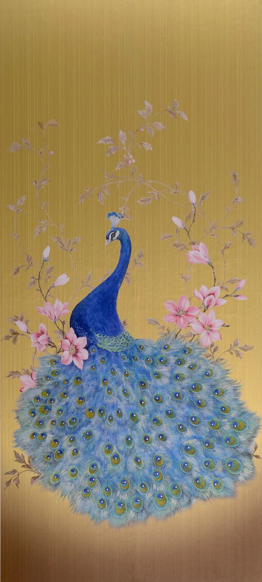 Harald Gl??ckler Designer Baroque Non-Woven Wallpaper 58511 - Peacock - Gold / Multicolor