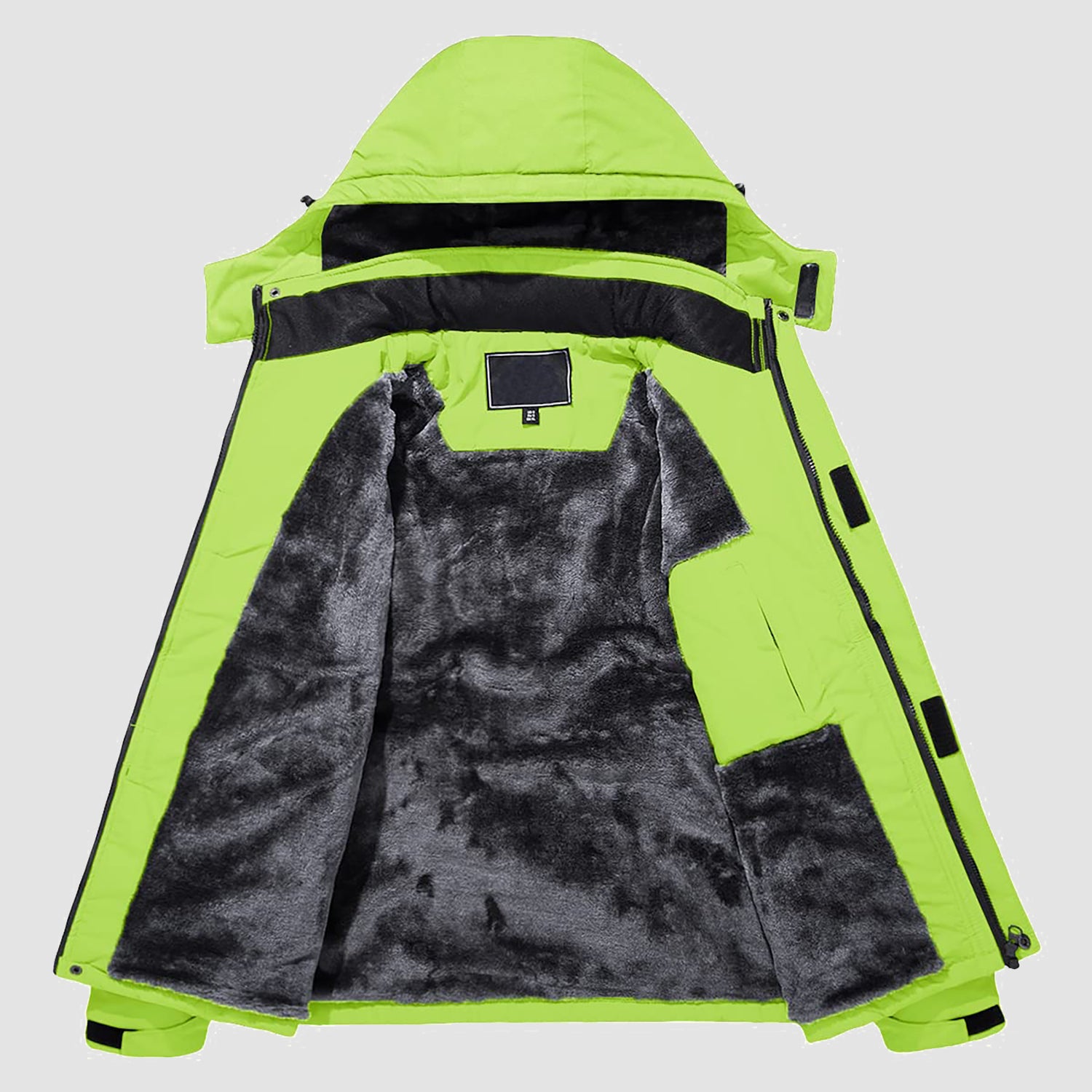 Men's Winter Jacket Water Repellent Ski Snow Jacket Warm Fleece Coat Parka Raincoats With Multi-Pockets