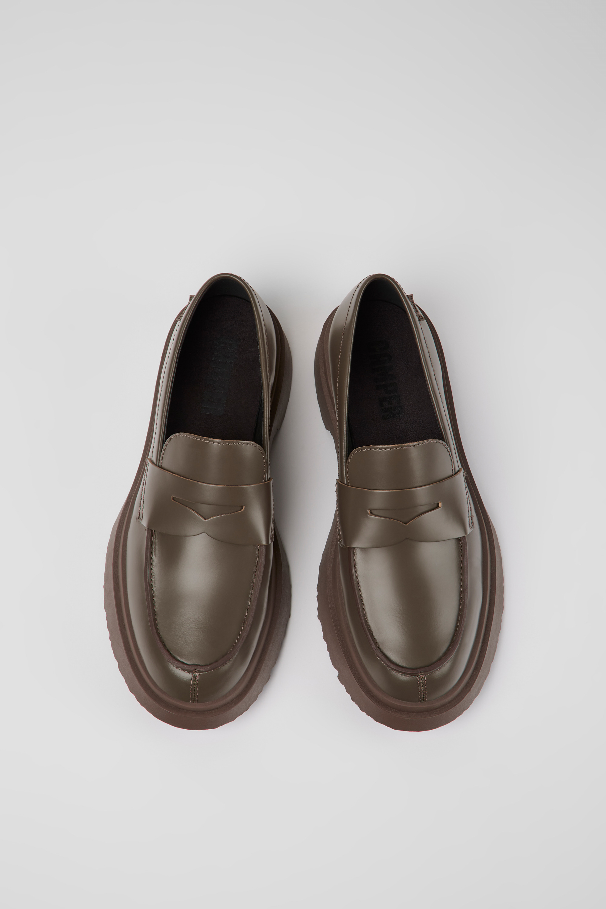 Walden - Brown leather loafers for women