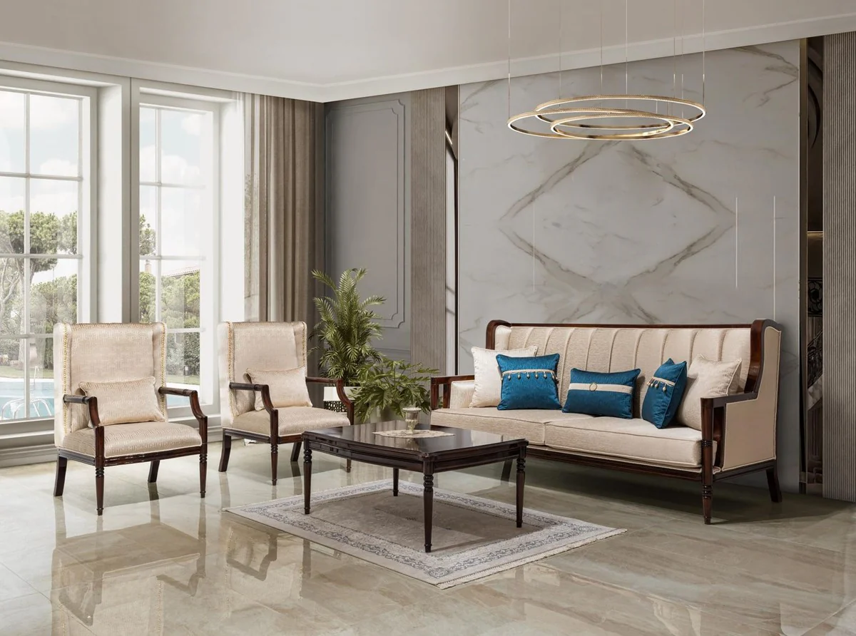 Casa Padrino mesa de centro barroco de lujo marr¨®n oscuro 117 cm