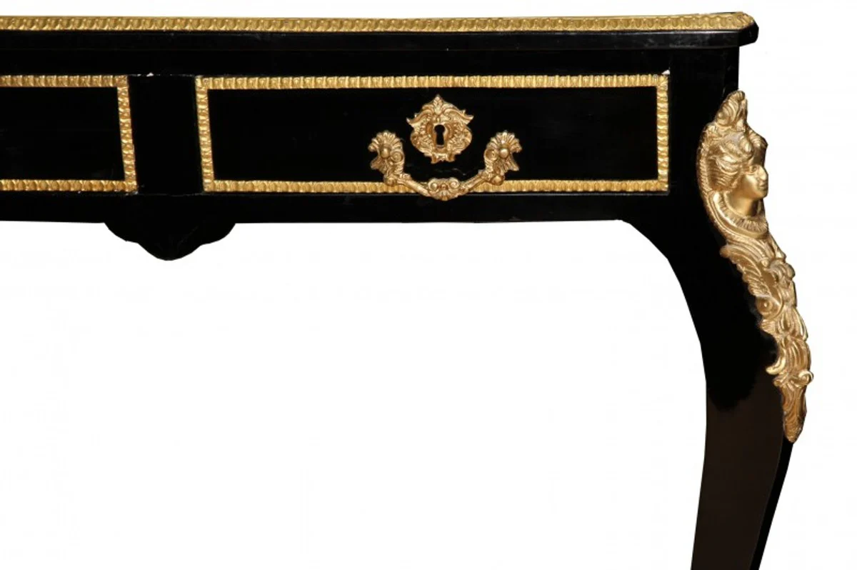 Casa Padrino luxury Baroque Desk Black / Gold / Bordeaux Secretary luxury furniture antique style