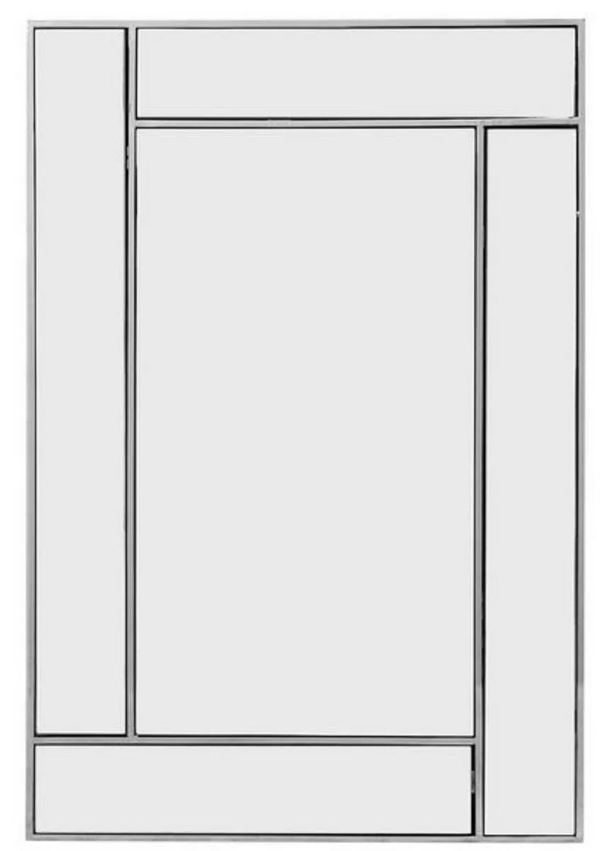 Casa Padrino espejo / espejo de pared en acero inoxidable de lujo plata 60 x H. 90 cm - Colecci¨®n de Lujo