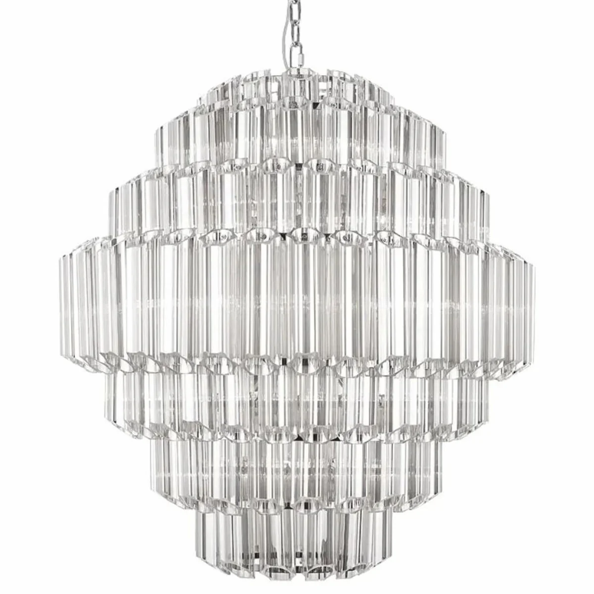 Casa Padrino l¨¢mpara de ara?a de vidrio plata ? 80 x A. 93 cm - L¨¢mpara de ara?a redonda