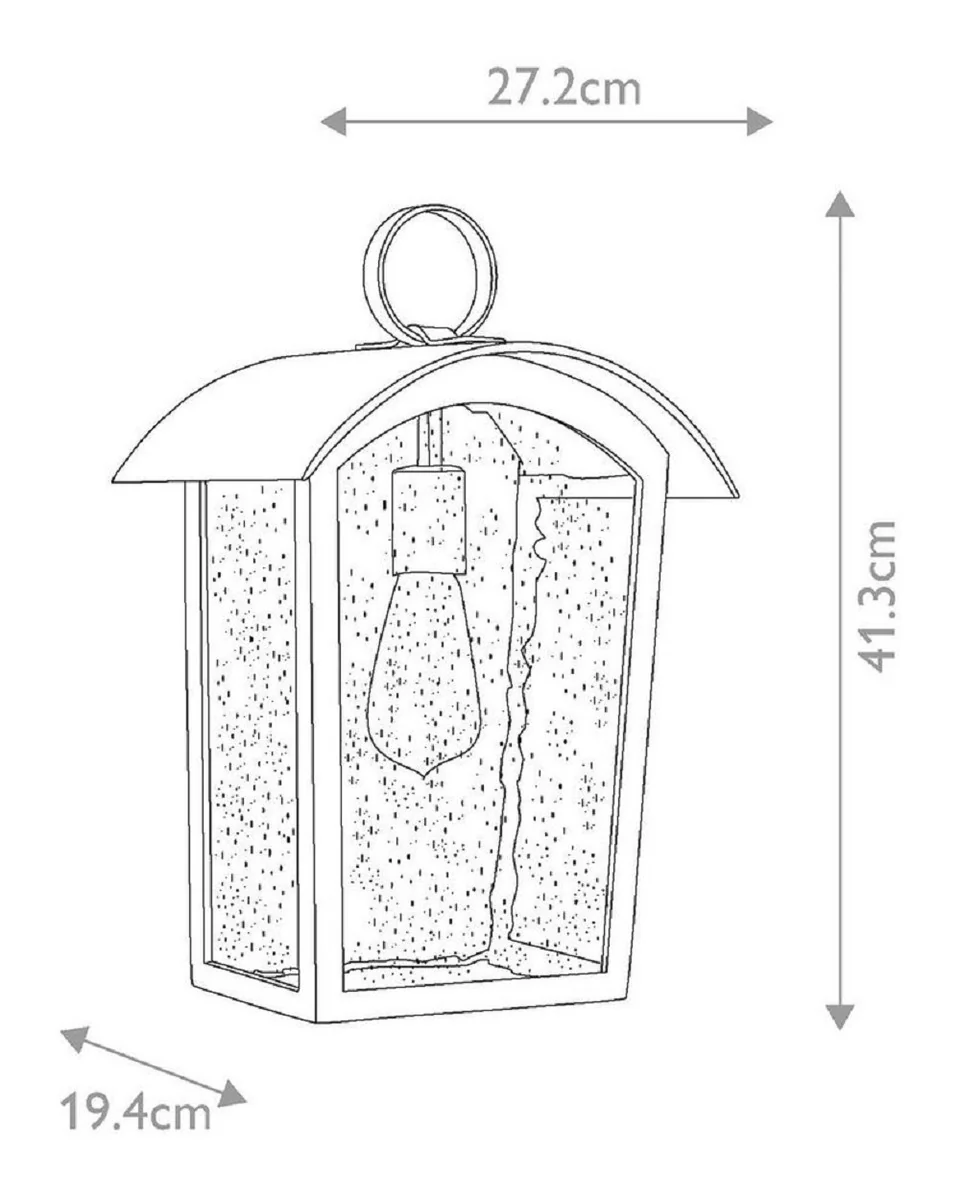 Casa Padrino l¨¢mpara de pared de exterior de lujo negro A. 41,3 cm - Iluminaci¨®n exterior de lujo
