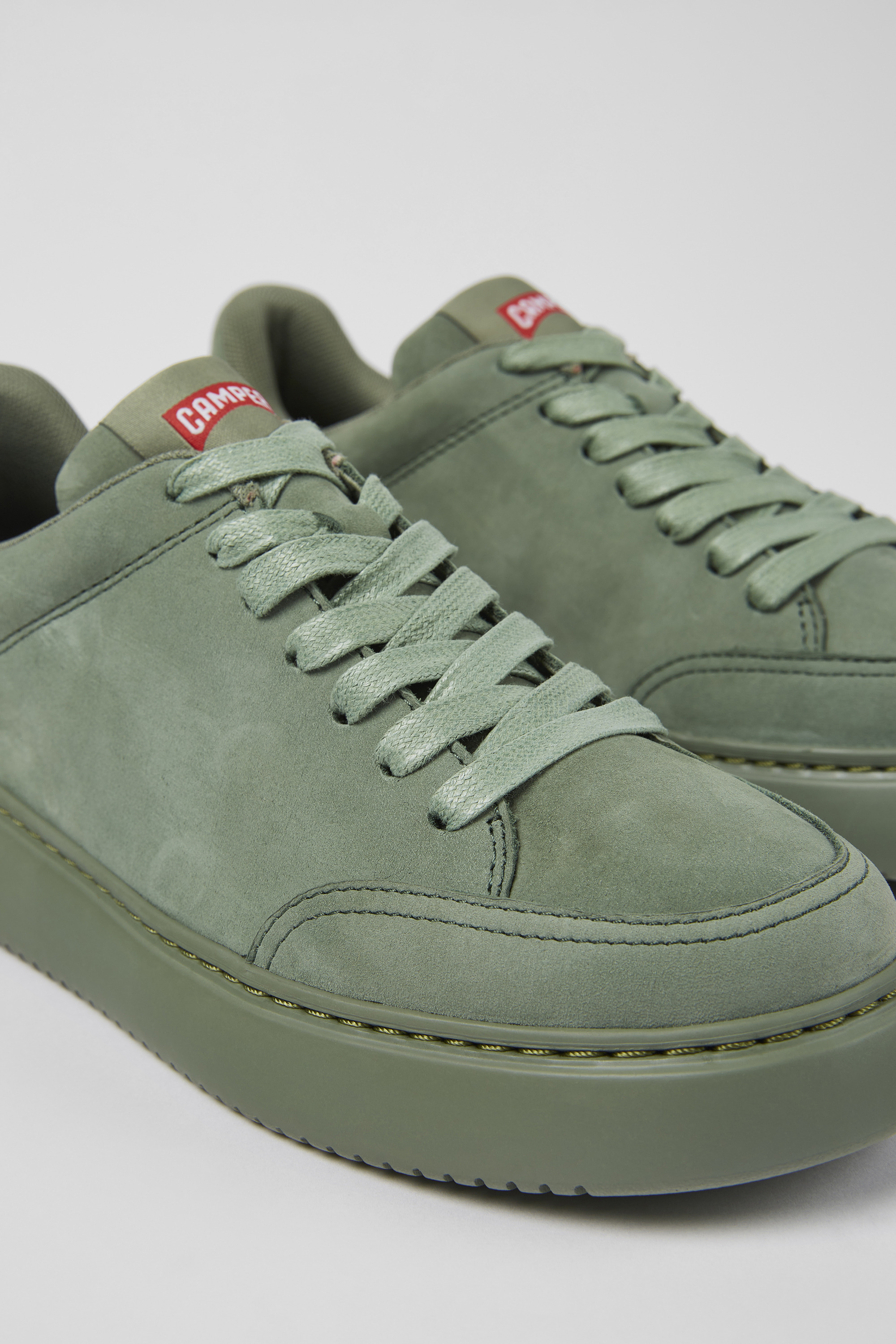 Runner K21 - Green nubuck sneakers for women