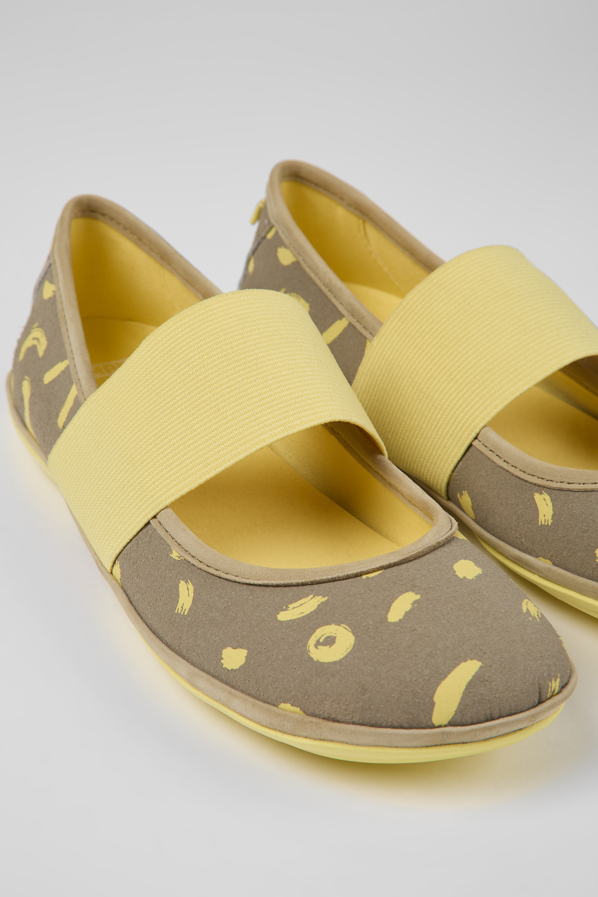 Right - White textile and nubuck sneakers for women