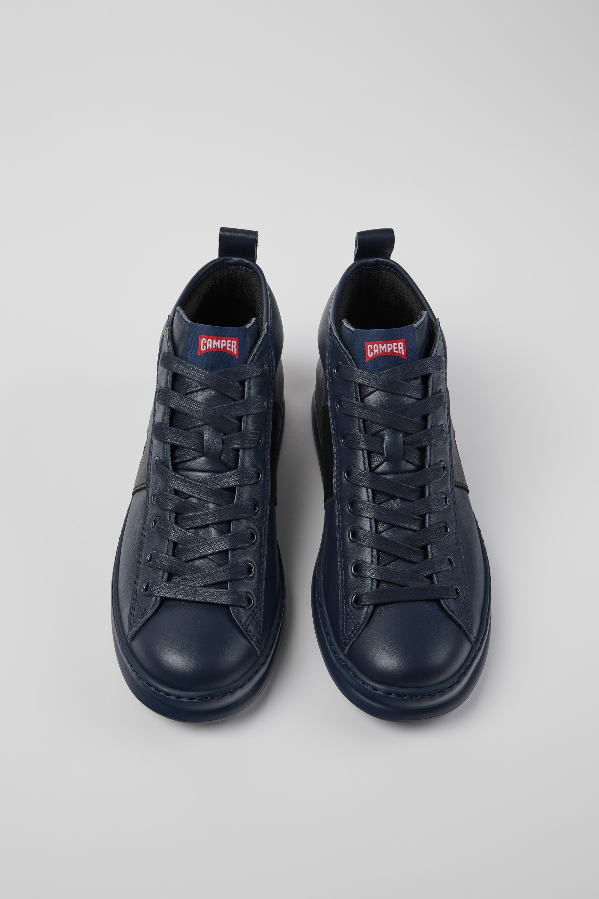 Runner - Blue leather sneakers for men