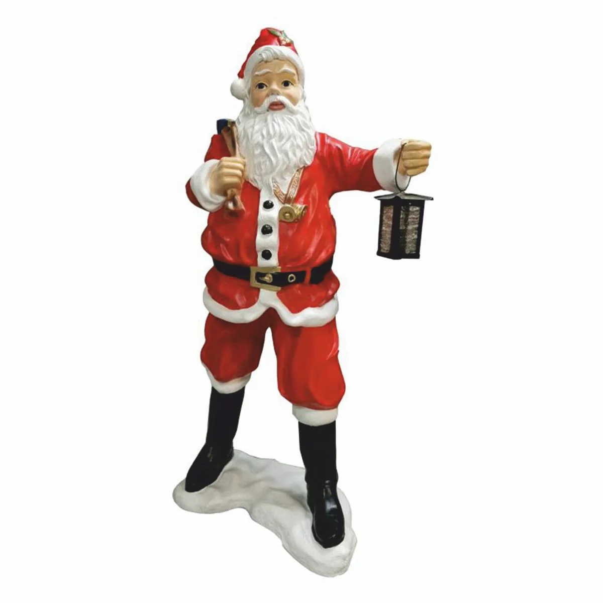 Casa Padrino escultura decorativa de Pap¨¢ Noel con farolillo A. 118 cm - Decoraci¨®n navide?a