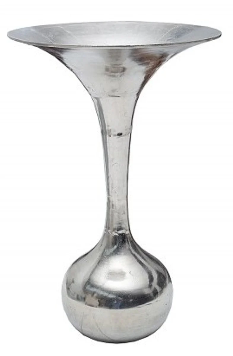 Casa Padrino Antique Style Baroque Flower Florero Raw Aluminium 90cm - Macetero - Decoración del hotel - Flower Florero Stand Florero