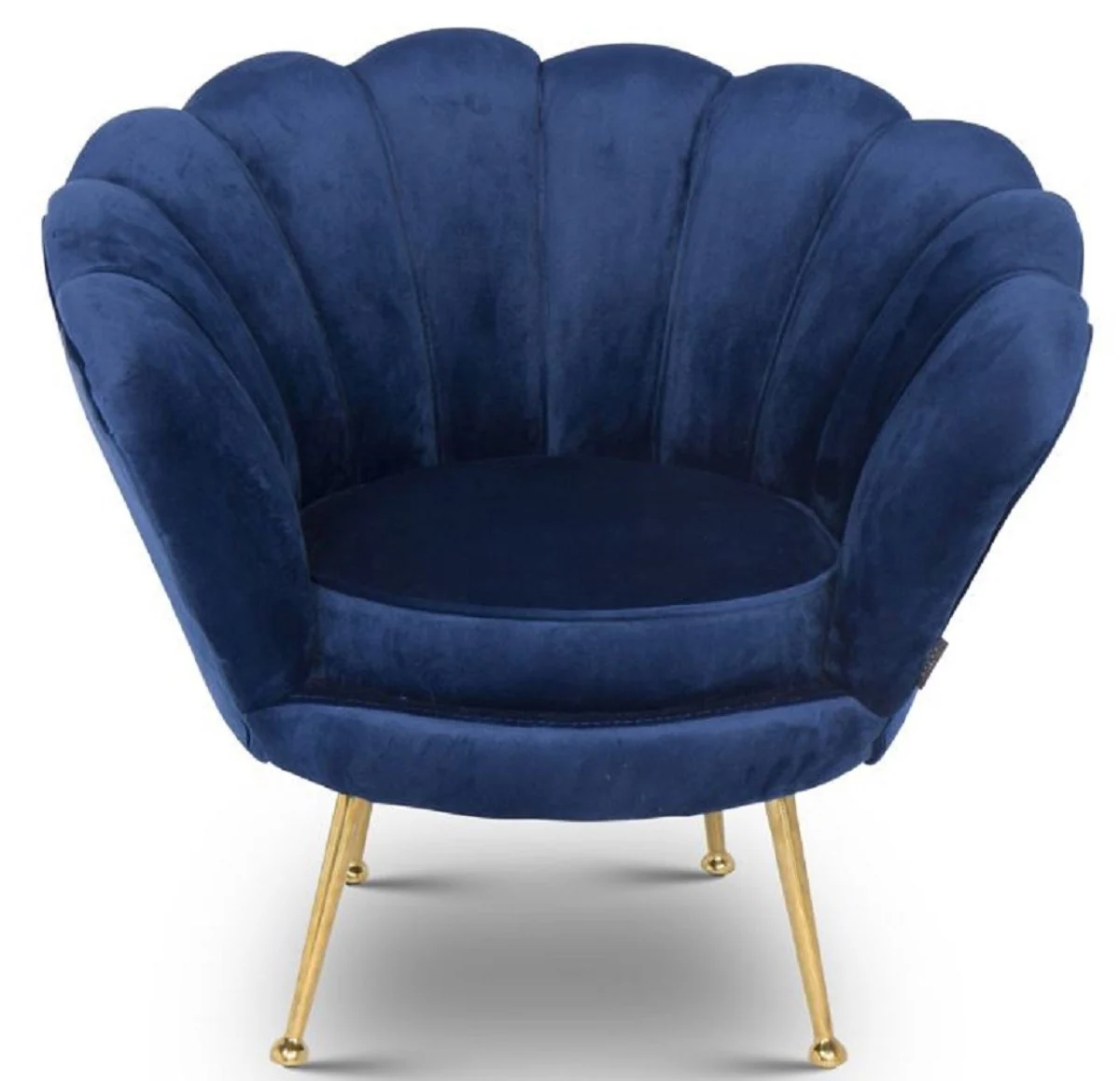 Casa Padrino sill¨®n de terciopelo infantil de dise?o azul / lat¨®n 96 x 79 x H. 78 cm - Muebles Infantiles de Lujo