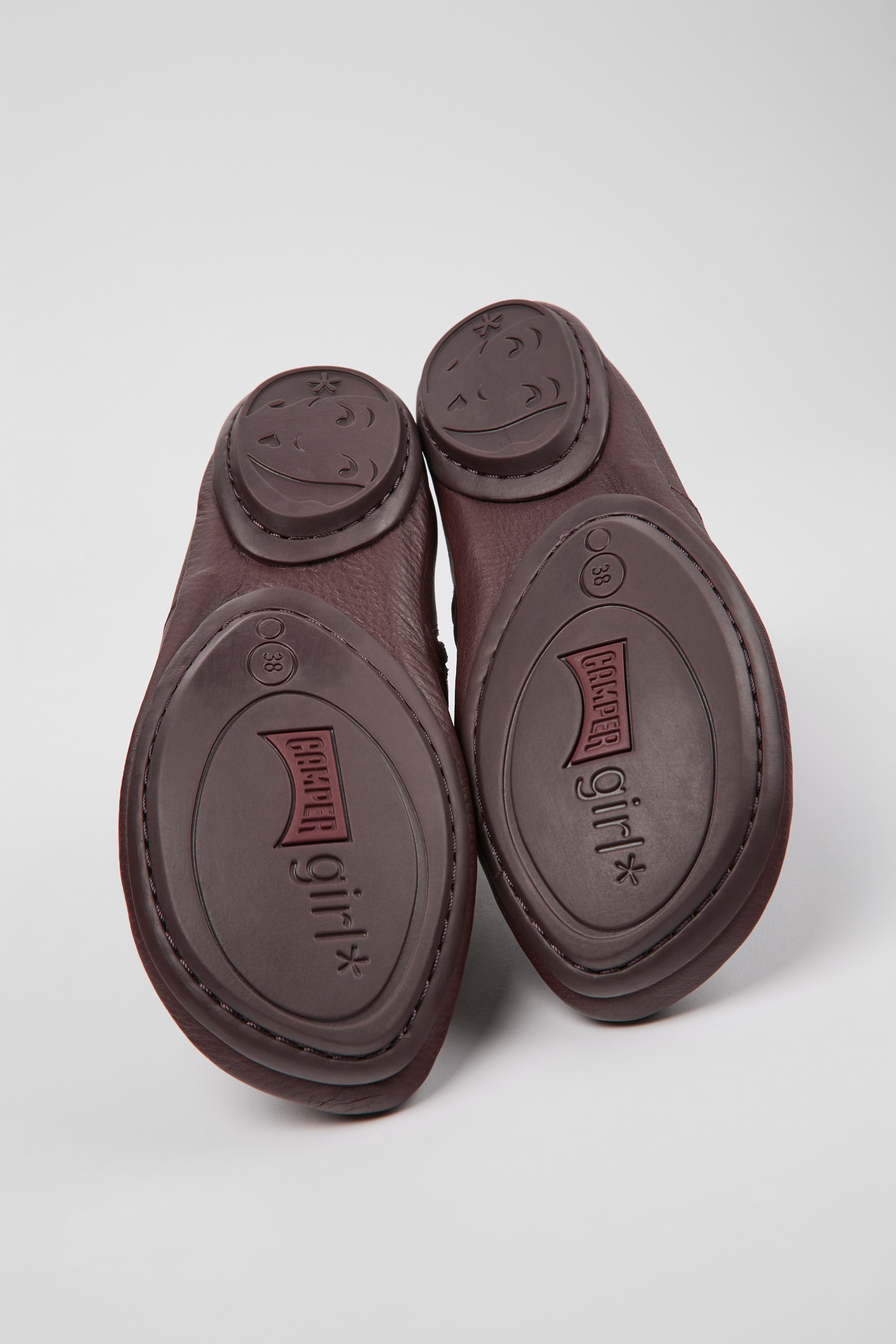 Right - Burgundy leather ankle boots for women