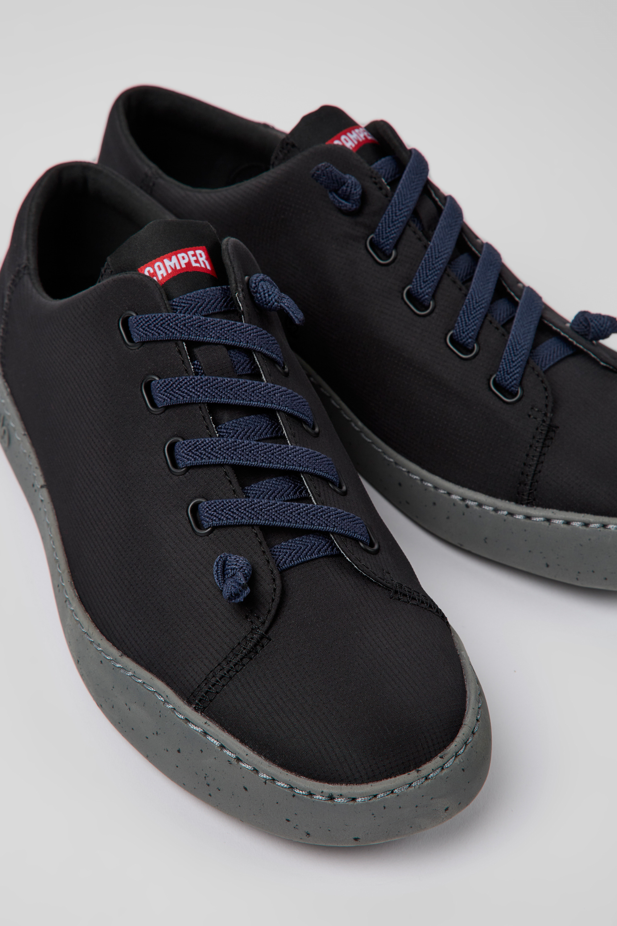 Peu Touring - Black textile sneakers for men