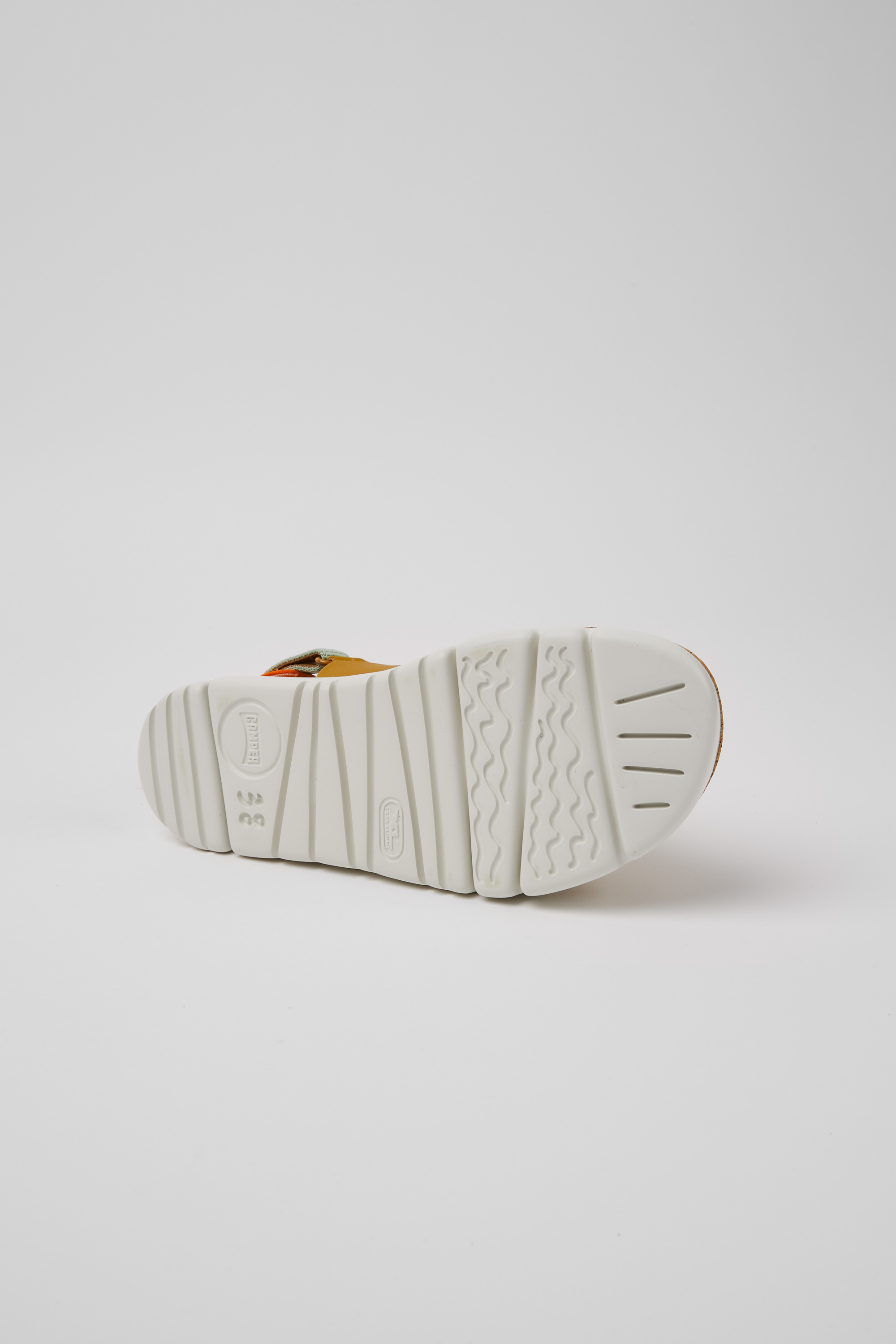 Oruga - Brown and green sandals for women