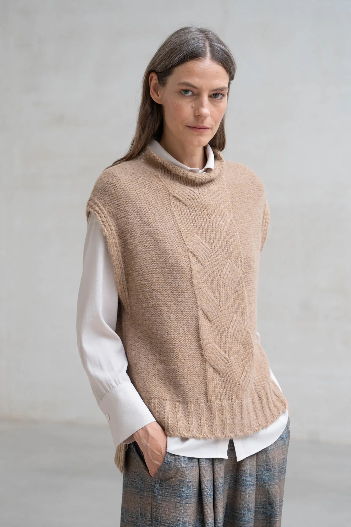 Rivera-spain Chaleco Orio camel