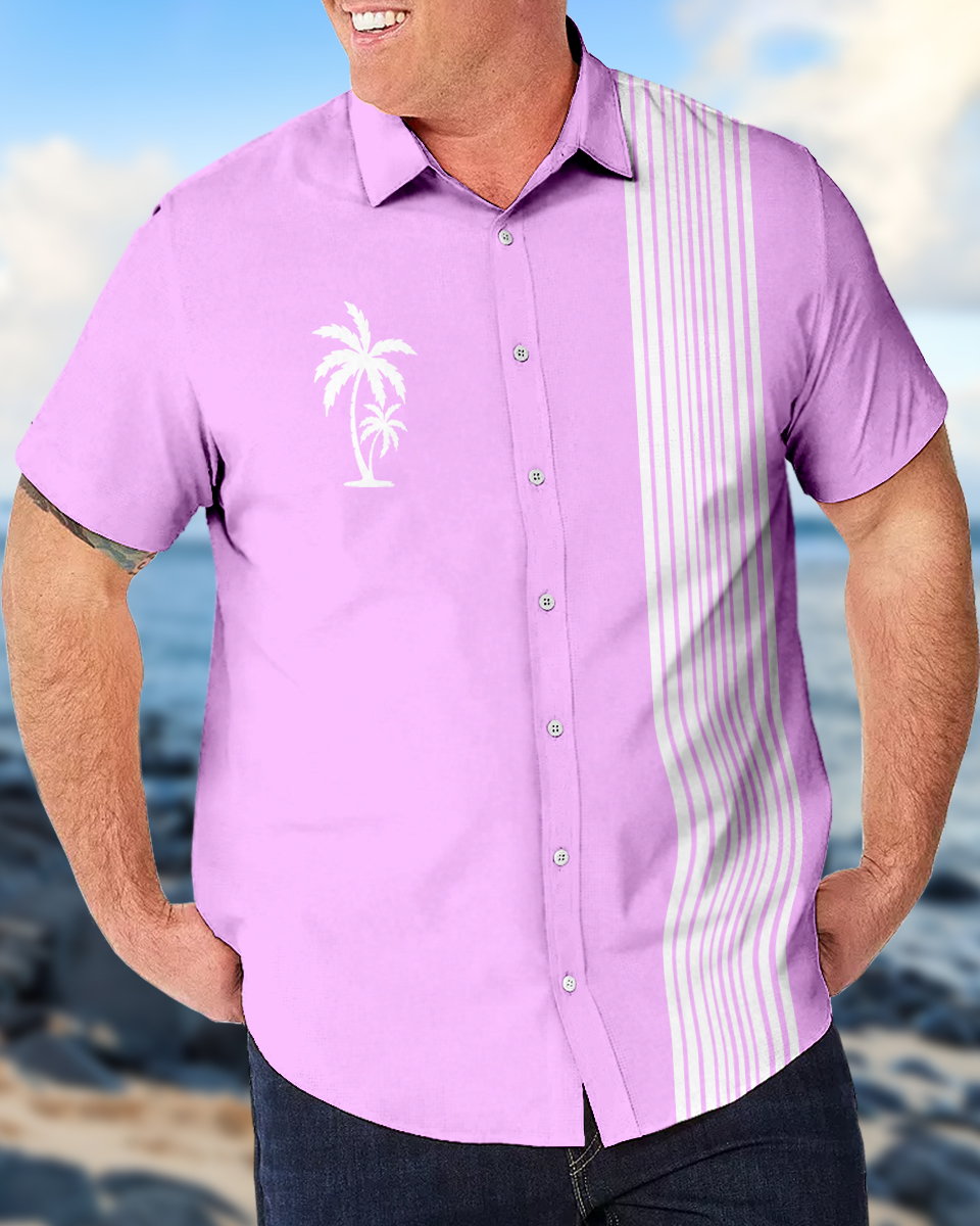 Men's Big Size Vacation Casual Hawaiian Short Sleeve Shirt 007