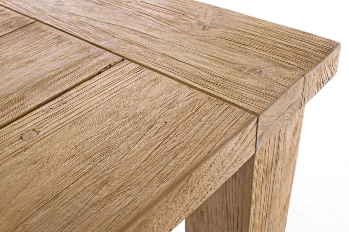 Casa Padrino mesa de jard¨ªn de lujo natural 240 x 100 x A. 77 cm - Mesa de jard¨ªn rectangular de teca reciclada - Muebles de jard¨ªn de teca - Muebles de jard¨ªn de lujo