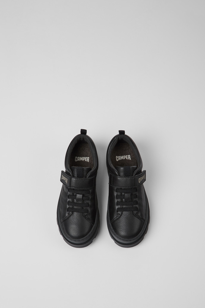 Brutus Black leather shoes for boys