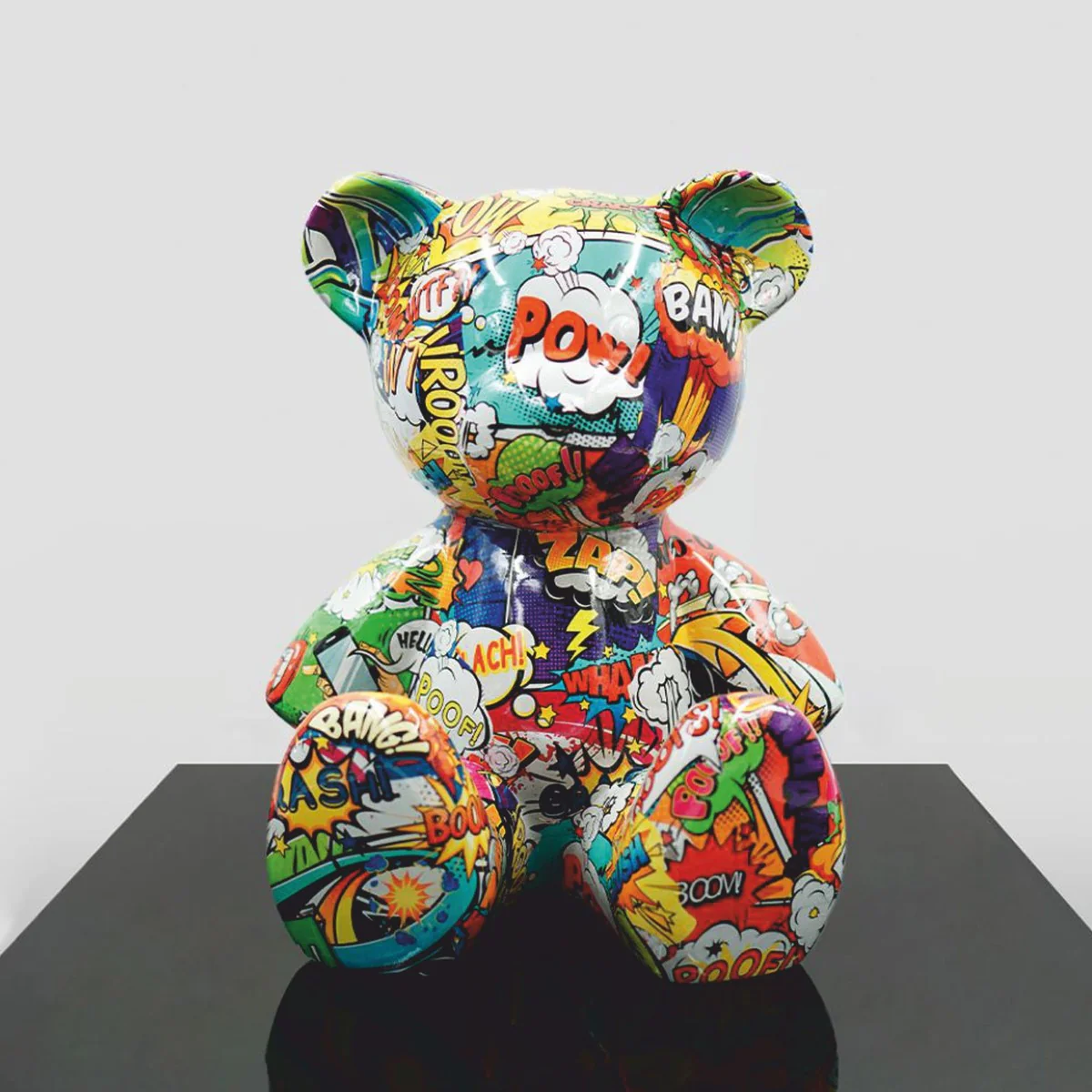 Casa Padrino figura decorativa de lujo osito de peluche colorido A. 35 cm - Escultura decorativa