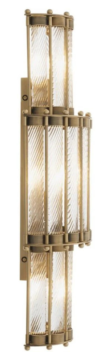 Casa Padrino lámpara de pared de lujo latón antiguo 22,5 x 15 x H. 65 cm - Lámpara de Sala