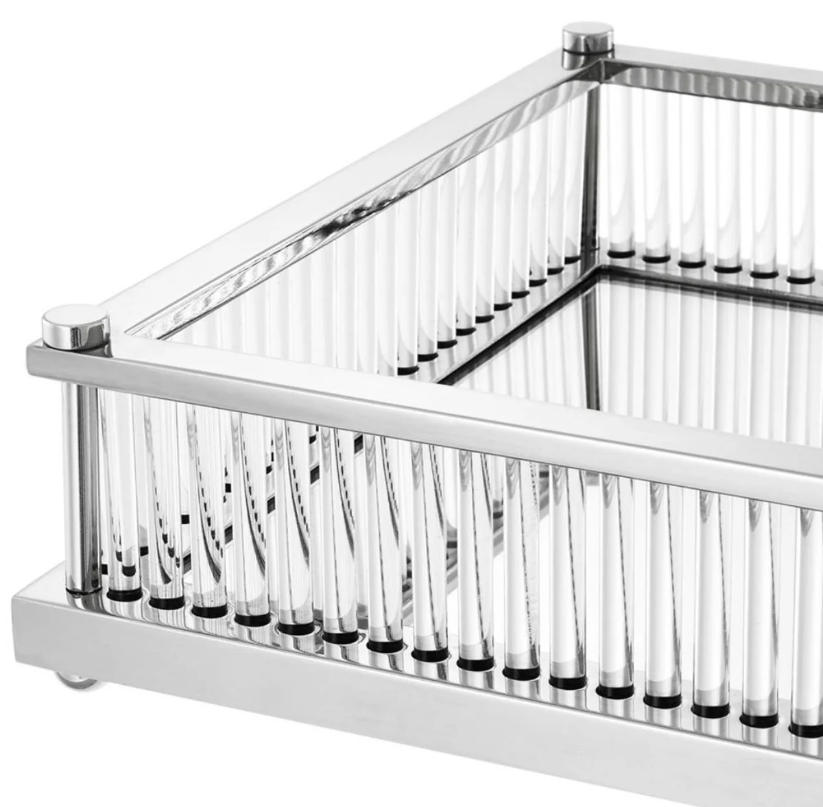 Casa Padrino bandeja de servicio de lujo plata 39,5 x 28,5 x H. 9 cm - accesorios de catering