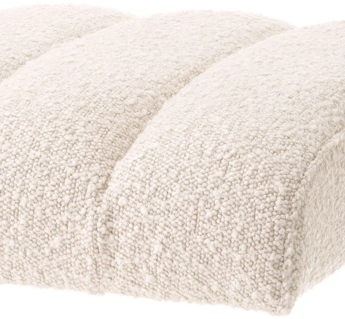 Casa Padrino taburete de lujo crema / lat¨®n 62 x 46 x A. 45 cm - Taburete tapizado con estructura de acero inoxidable - Muebles de Sal¨®n y Hotel de Lujo - Calidad de Lujo