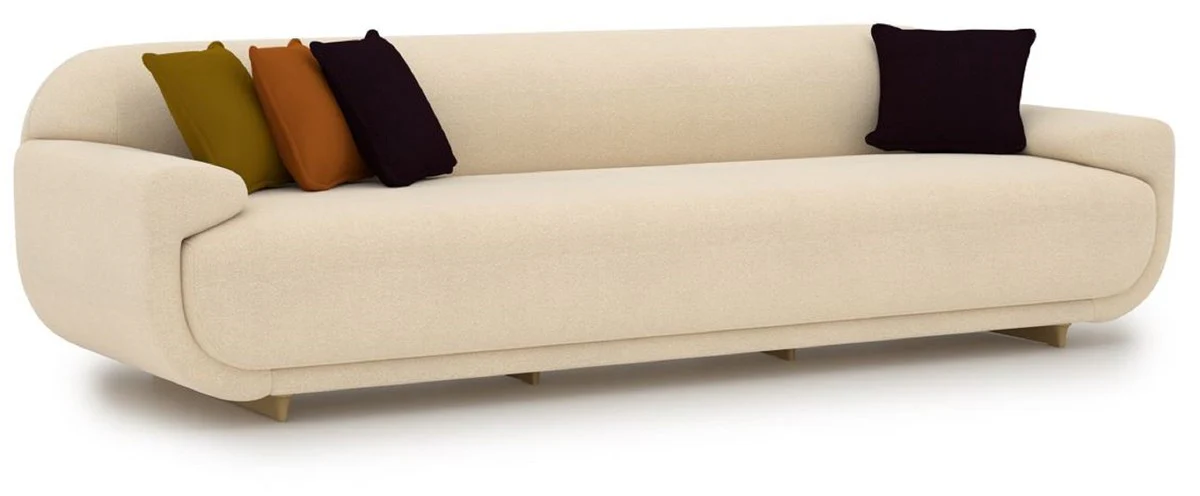 Casa Padrino sof¨¢ de lujo crema / beige 250 x 105 x A. 70 cm - Sof¨¢ de sal¨®n - Sof¨¢ de hotel - Muebles de sal¨®n - Muebles de hotel - Muebles de lujo - Interiores de lujo - Interiores de sal¨®n