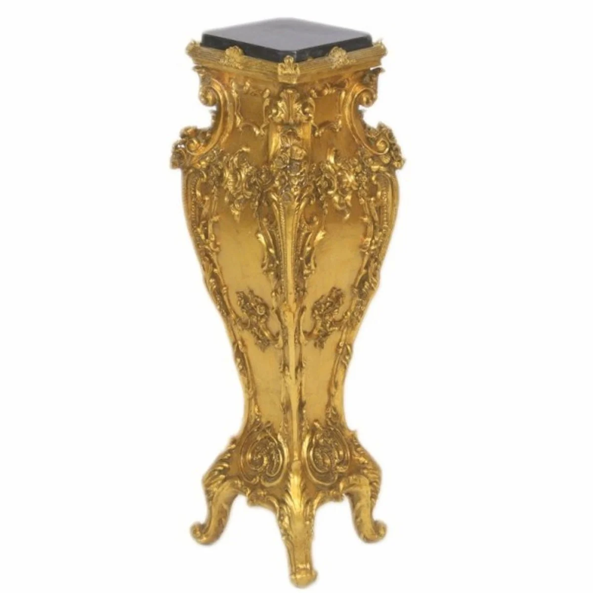 Casa Padrino Columna Barroco Oro / Negro Al. 105 cm - Muebles de Estilo Barroco