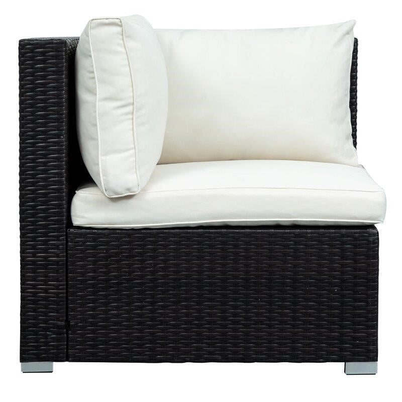 Lancaer Wicker/Rattan 6 - Person Seating Group with Cushions