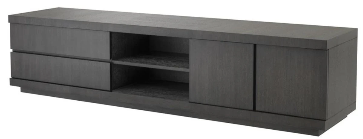 Casa Padrino mueble de televisión de lujo anthracite 220 x 52,5 x H. 53 cm - colección de lujo