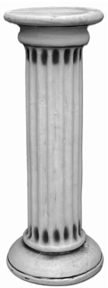 Casa Padrino Pilar Barroco Gris ? 35 x A. 90 cm - Magn¨ªfica Pilar de Jard¨ªn de Estilo Barroco - Decoraci¨®n Pilar de Piedra - Accesorios de Decoraci¨®n de Terrazas y Jardines Barrocos