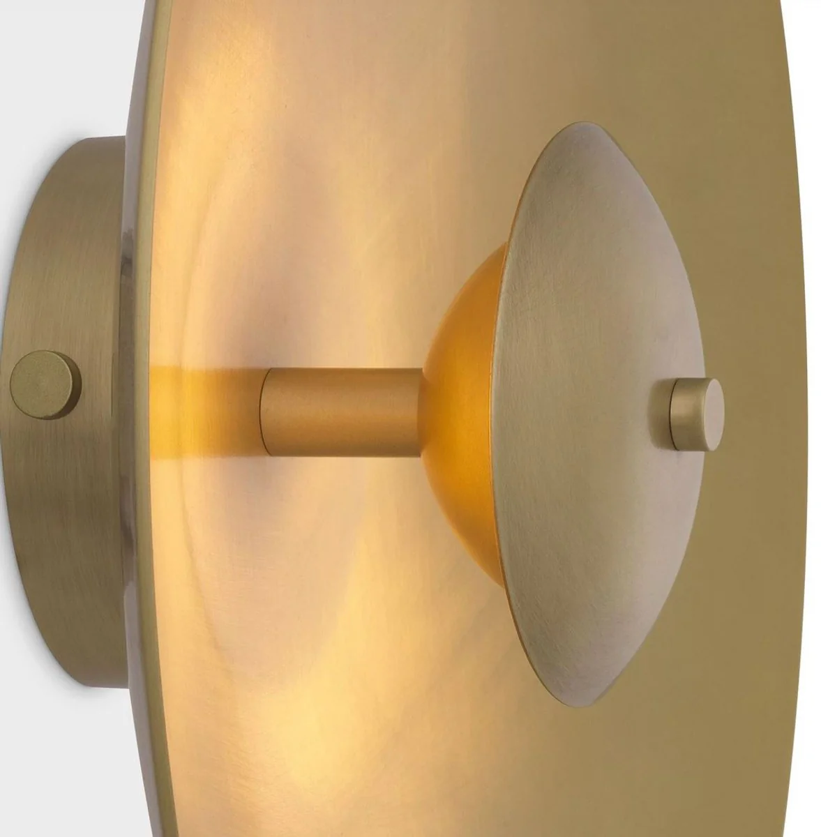 Casa Padrino lámpara de pared LED de lujo latón antiguo Ø 37,5 cm - Lámpara de pared redonda de metal - Lámpara de Pared para Hotel y Restaurante - Colección de Lujo