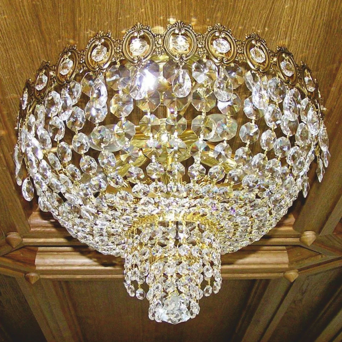 Casa Padrino l¨¢mpara de techo barroco de lujo de cristal oro ? 45 cm - Iluminaci¨®n barroco