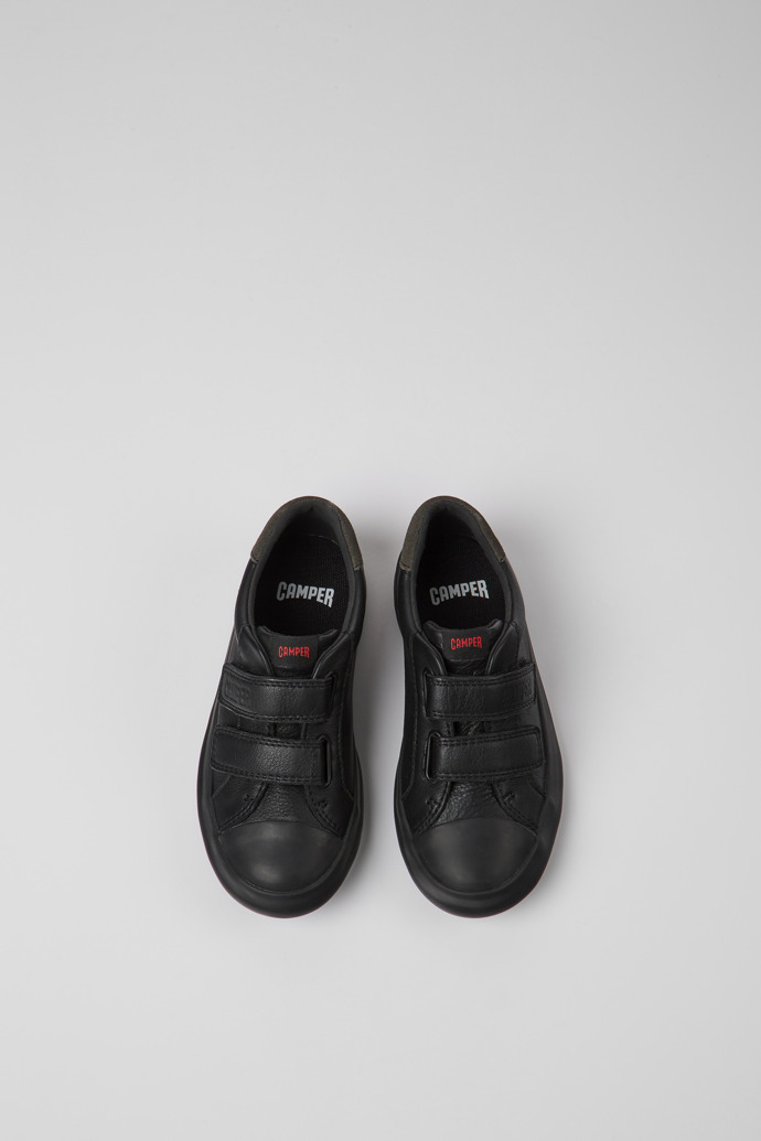 Pursuit Black leather and nubuck sneakers for boys